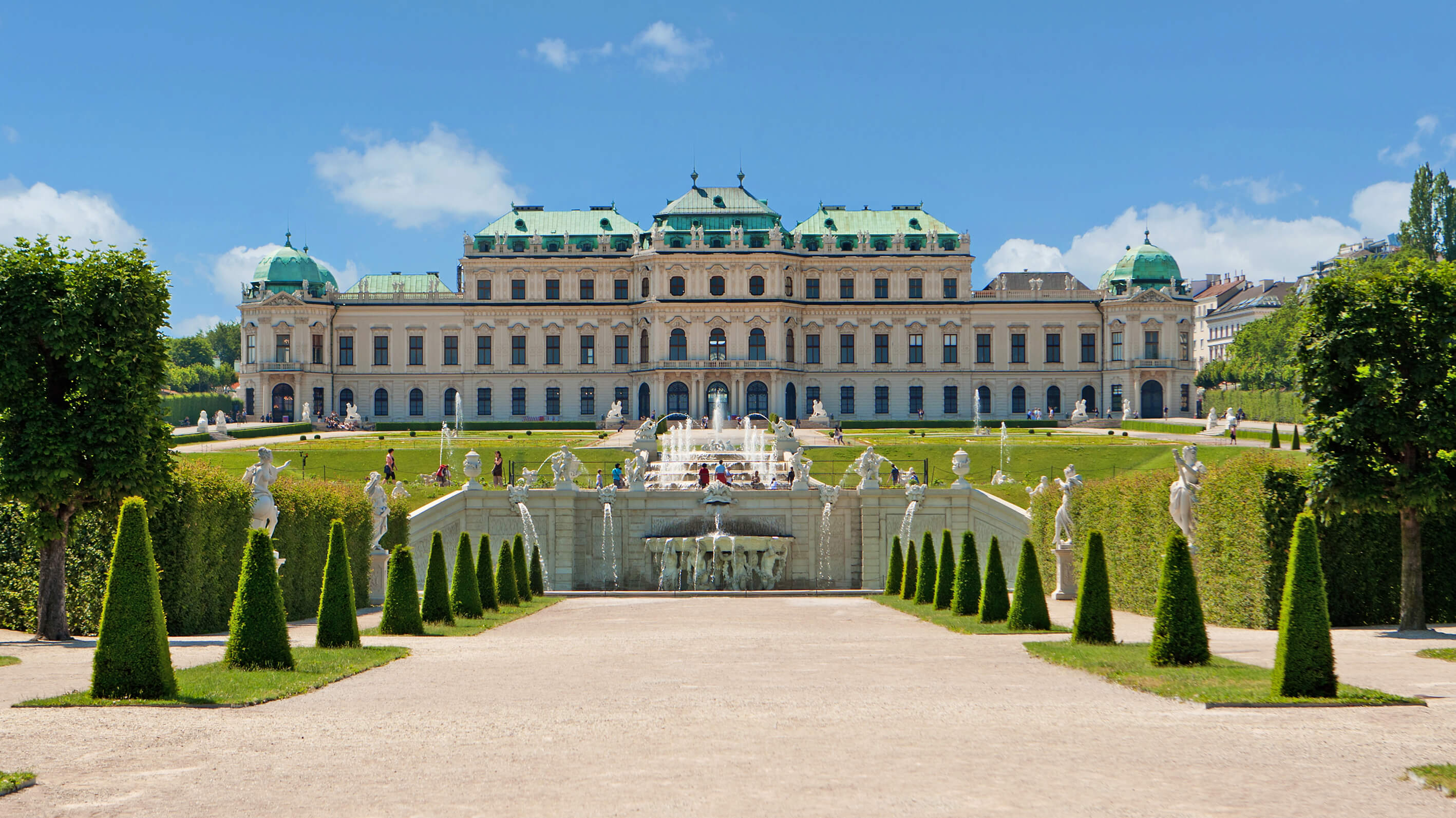 Belvedere Palace and gardens in Vienna